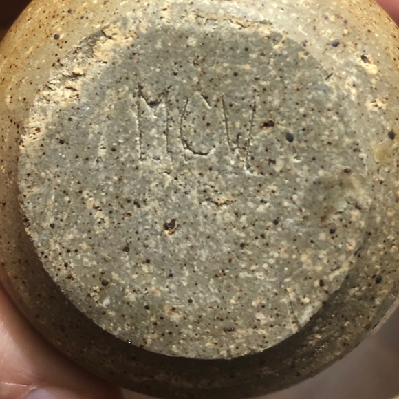 Bud Vase Handmade Ceramic with Maker’s Mark - Picture 2 of 2